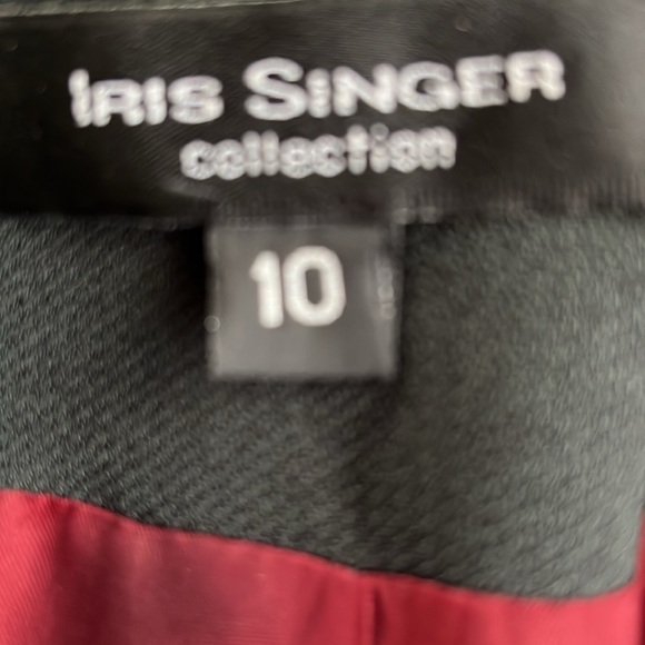 Iris Singer Collection Dark Green 2 WAY Zip Collared Jacket 2 Front Pockets - Picture 9 of 11